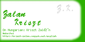 zalan kriszt business card
